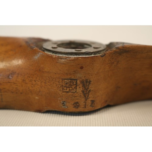 222 - WW1 Proto type Propellor marked 600 Watt No.1 28153 with Military Arrow marking by Betjemann, G & So... 