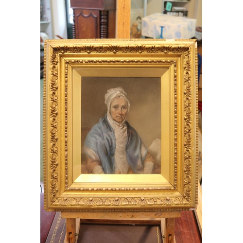 232 - Framed Pastel of a Lady in Bonnet with inscription to verso E N Smith painted in March 1817. 30 x 25... 