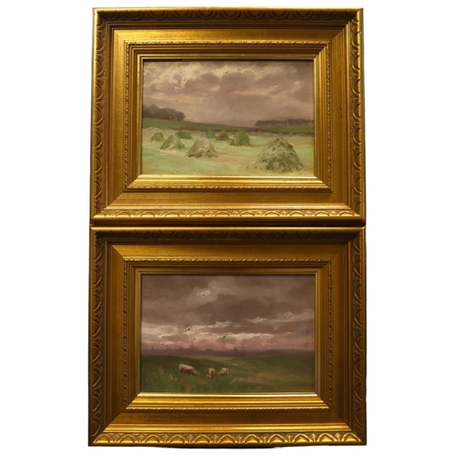 241 - Attributed to George Russell Gowans (1843-1924). Entitled Old Aberdeen and another landscape. 28 x 1... 