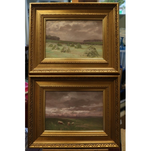 241 - Attributed to George Russell Gowans (1843-1924). Entitled Old Aberdeen and another landscape. 28 x 1... 