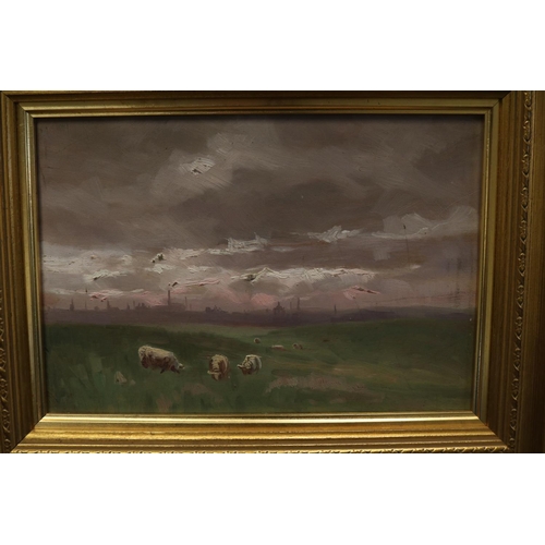 241 - Attributed to George Russell Gowans (1843-1924). Entitled Old Aberdeen and another landscape. 28 x 1... 