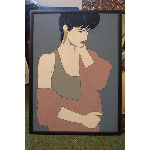 264 - Patrick Nagel (American, 1945-1984). Art Deco Pop Art early 1980s original illustrated print depicti... 