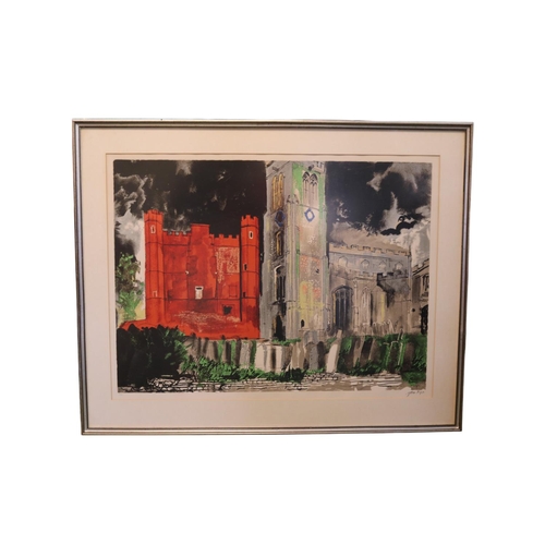 275 - John Piper (British 1903-1992). Ltd edition print 66/100 of Buckden Towers, Cambridgeshire, signed i... 