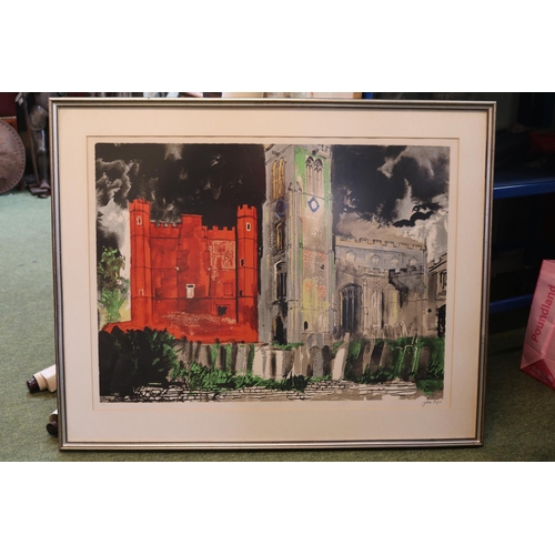 275 - John Piper (British 1903-1992). Ltd edition print 66/100 of Buckden Towers, Cambridgeshire, signed i... 