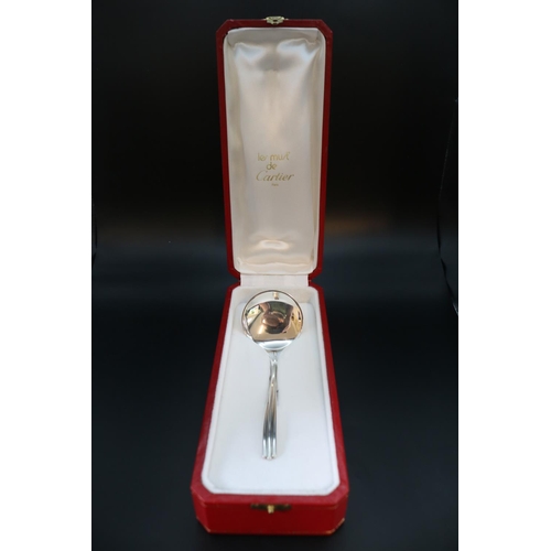 282 - Cartier of Paris. Les Must de Cartier Paris Silver tasting Spoon with reeded handle 51g in weight in... 