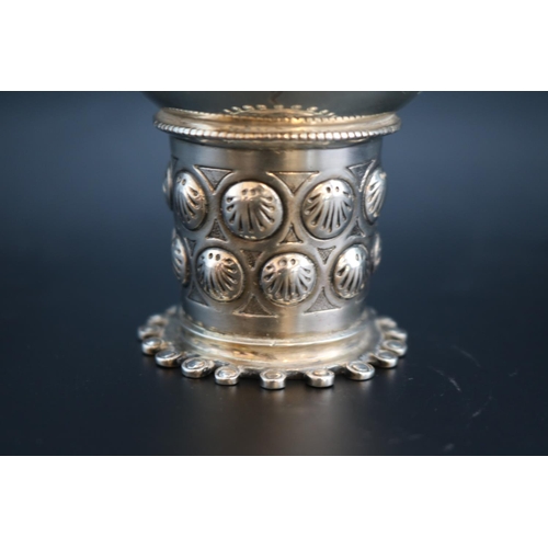 286 - German Hanau Silver Goblet with chaised foliate decoration by Berthold Muller & Son of Chester 1900.... 