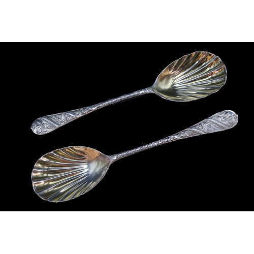 287 - Collection of 19thC Silver & other  Spoons to include a set of 4 Silver Plated Gilt fruit decorated ... 