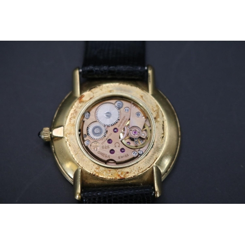 303 - Omega De Ville gents gold plated 17 jewel, 20 micron manual wind Swiss movement dress watch with cab... 