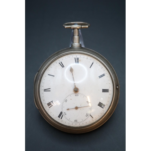 320 - John Gartly of Aberdeen  (active 1783-1825) Silver cased Fusee pocket watch No.677 and inset Diamond... 