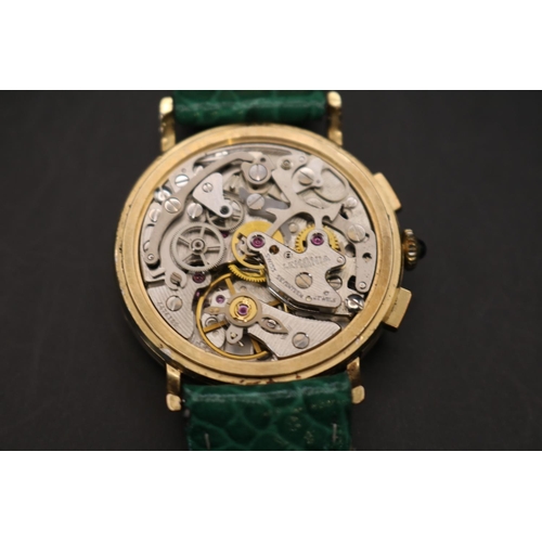 326 - Lemania 17 Jewel Gentlemen's Berney wristwatch with 3 Dial Chronograph. C 1965 In working order 32mm... 