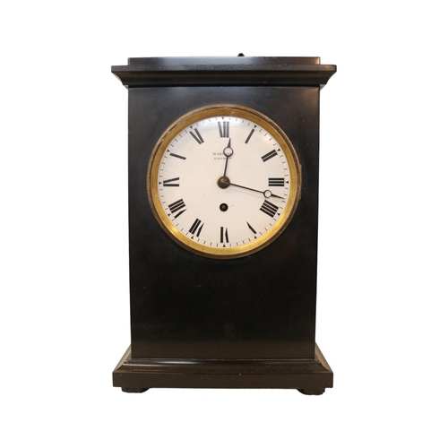 329 - Georgian Barwise of London Bracket clock in Slate Case with Brass movement and roman numeral dial. C... 