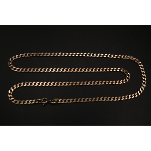 386 - Ladies 9ct Gold Cuban link necklace 46cm in Length. 11g total weight