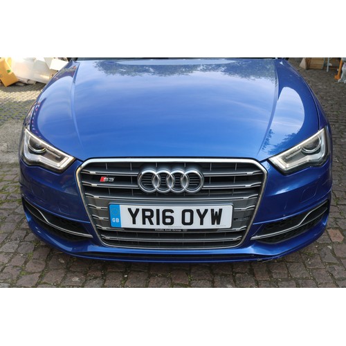 416 - Audi A3 Sportback S3 TFSI Quattro 5dr S Tronic (Nav) 2016 Blue Automatic 2 Litre with 3 Keys Logbook... 