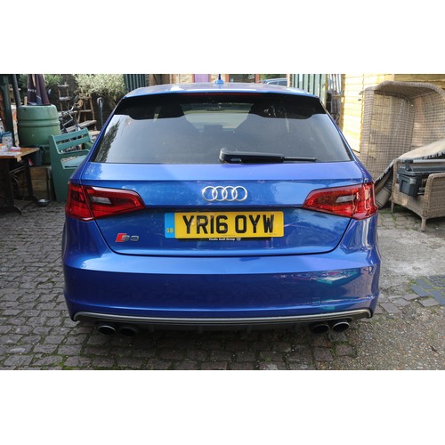 416 - Audi A3 Sportback S3 TFSI Quattro 5dr S Tronic (Nav) 2016 Blue Automatic 2 Litre with 3 Keys Logbook... 