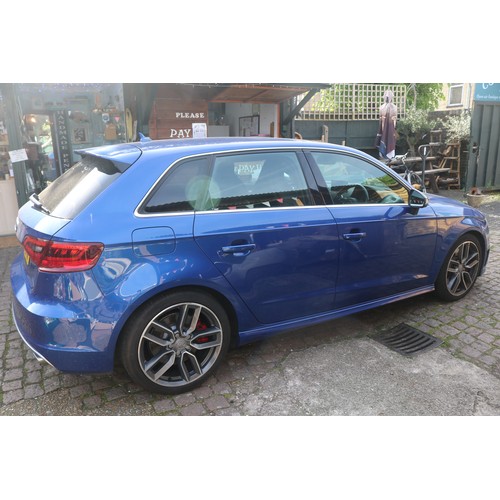 416 - Audi A3 Sportback S3 TFSI Quattro 5dr S Tronic (Nav) 2016 Blue Automatic 2 Litre with 3 Keys Logbook... 