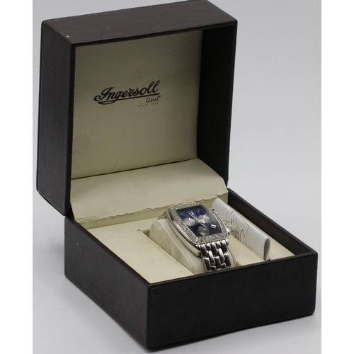 341 - Ingersoll Gems Diamonds Stainless Steel Inc Box. IN34159 Serial Number 14292. All stainless steel. N... 