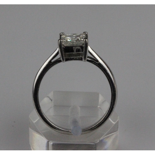 414 - Stunning 18ct Gold Single Stone Princess Cut Diamond Ring 1.00ct. An 18ct gold single stone princess... 