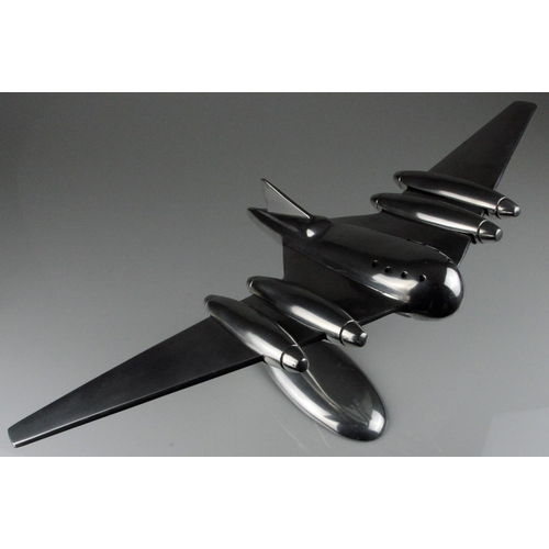 62 - Large Mid Century Chrome Plated Desktop Aeroplane