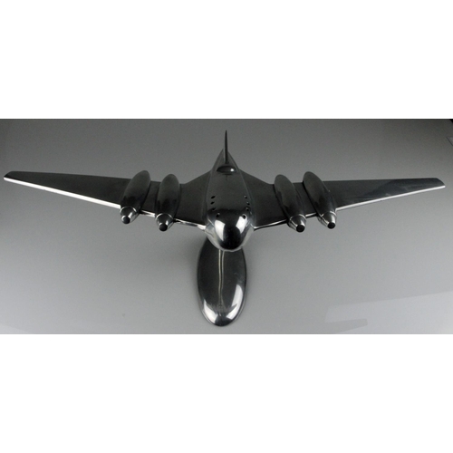 62 - Large Mid Century Chrome Plated Desktop Aeroplane