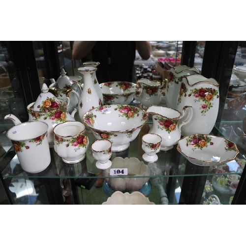 104 - Collection of Royal Albert Old Country Roses Tea and tableware