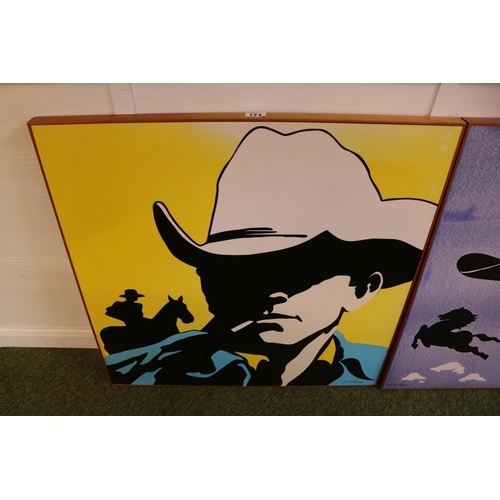 174 - Antonio De Felipe (b. 1965) Western Pop art screen print depicting Hollywood Cowboy Yul Brynner. 83c... 