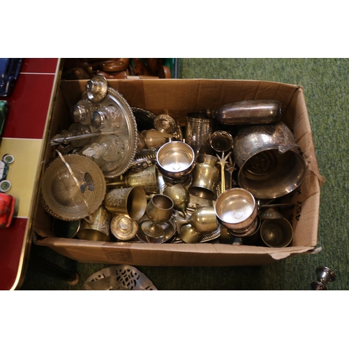 179 - Large box of assorted Silver plated Tableware to include Art Deco table centrepiece, Pair of Candela... 