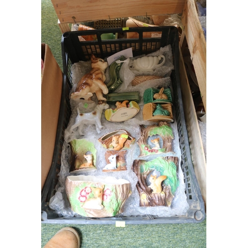 258 - 2 Boxes of assorted Hornsea Fauna ware etc