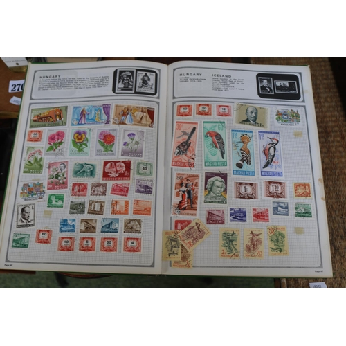 271 - 2 Albums of assorted World Stamps and assorted Loose Stamps