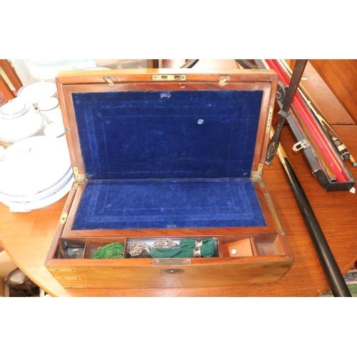 323 - 19thC Mahogany writing slope with brass fittings