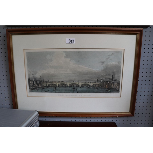 341 - New London Bridge Framed Engraving