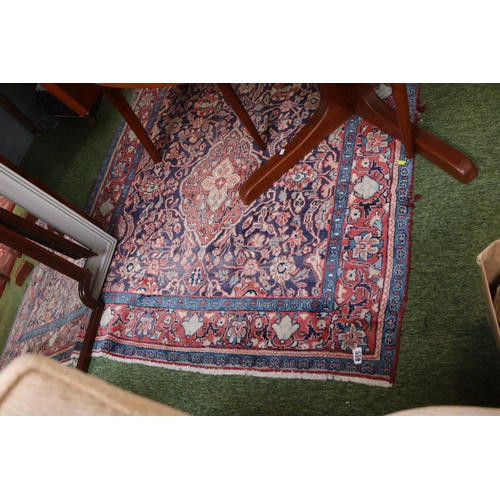 348 - Good quality Red Ground Rug with central medallion 165cm in Length