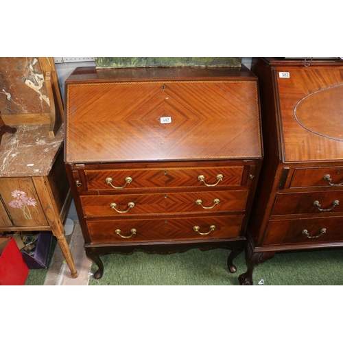 542 - Edwardian Inlaid fall front Bureau