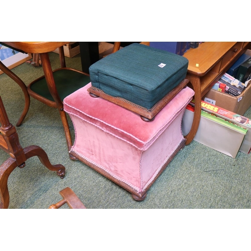 555 - 2 Upholstered Footstools