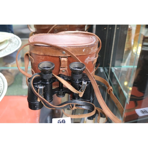 69 - Pair of Cased Carl Zeiss Jena Diensglass Binoculars