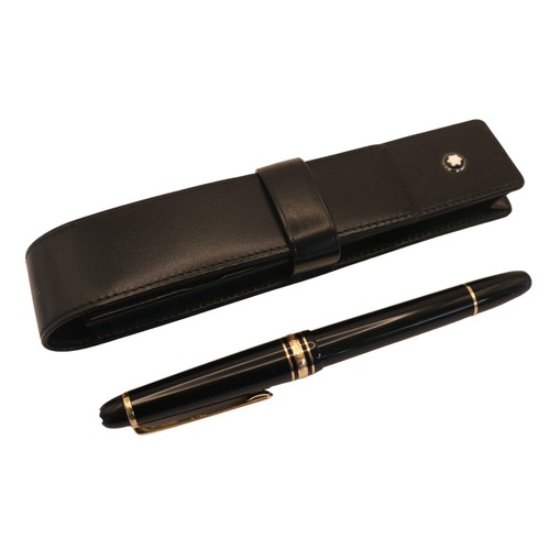 392 - Montblanc Meisterstuck 4810, 14ct broad nib fountain pen (KN2142853). With leather Montblanc carry c... 