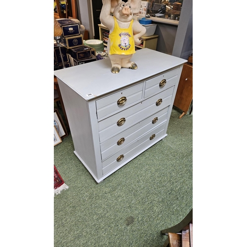 606 - Grey Painted Edwardian Chest of Drawers