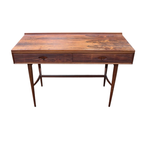 429 - Robert Heritage for Archie Shine Console table Rosewood veneered 2 drawer with textured drawers over... 