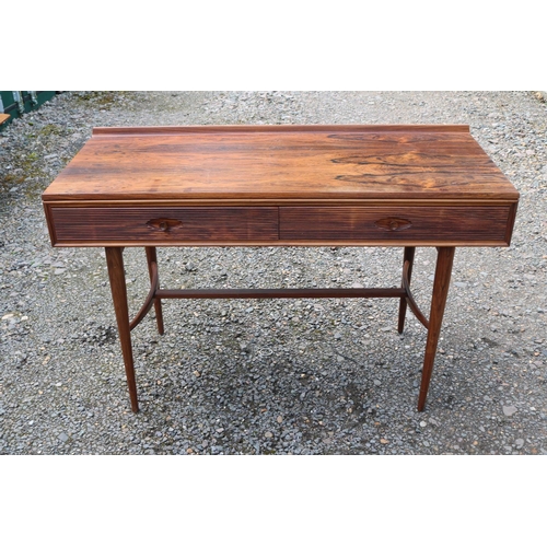 429 - Robert Heritage for Archie Shine Console table Rosewood veneered 2 drawer with textured drawers over... 