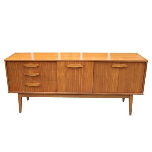 434 - Mid Century Danish Teak Style Sideboard 3 drawers and 2 cupboards. 166cm in Length