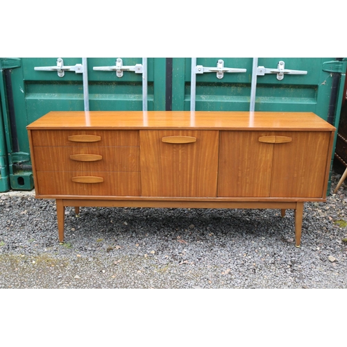 434 - Mid Century Danish Teak Style Sideboard 3 drawers and 2 cupboards. 166cm in Length