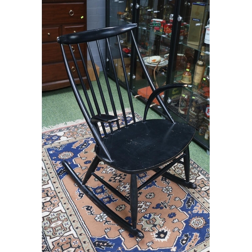 444 - Illum Wikkelso Black Ash Rocking Chair