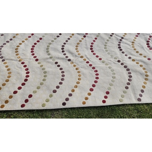 447 - William Yeoward for the Rug Company. 'Madelaine' Wool rug with circular geometric to Beige ground 30... 