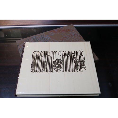 114 - Graphic Sayings by David Kindersley The Deluxe Edition Skelton Press. Printed on different colored p... 