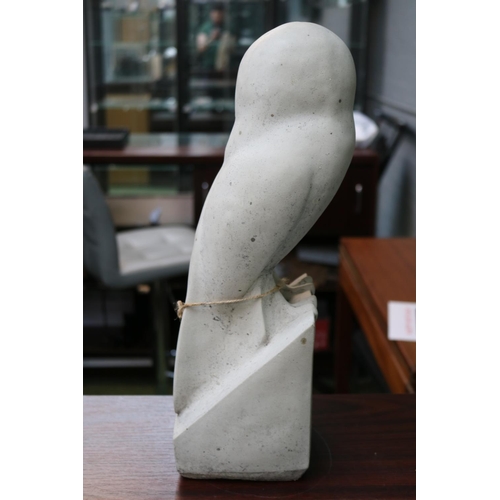 156 - Tony Ladd (Liberty Artist) Naturalistic Creations Carved figure of a Art Deco Owl. 41cm in Height