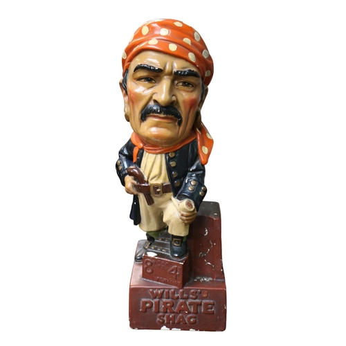 164 - Advertising Wills Pirate Shag Pirate Bar figure. 38cm in Height