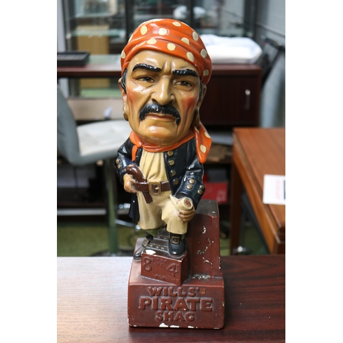 164 - Advertising Wills Pirate Shag Pirate Bar figure. 38cm in Height