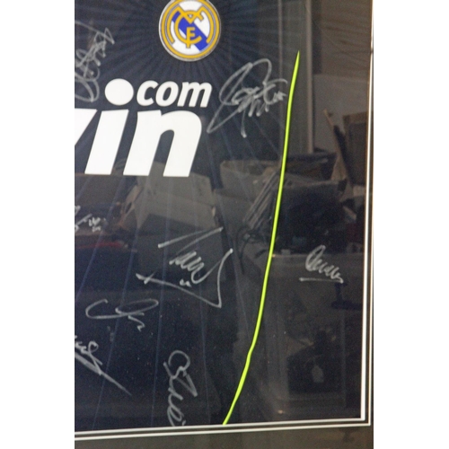 1 - Real Madrid 2010-11 Framed Shirt Signed by the Squad. Signatures on an ADIDAS Real Madrid 2010-11 fr... 