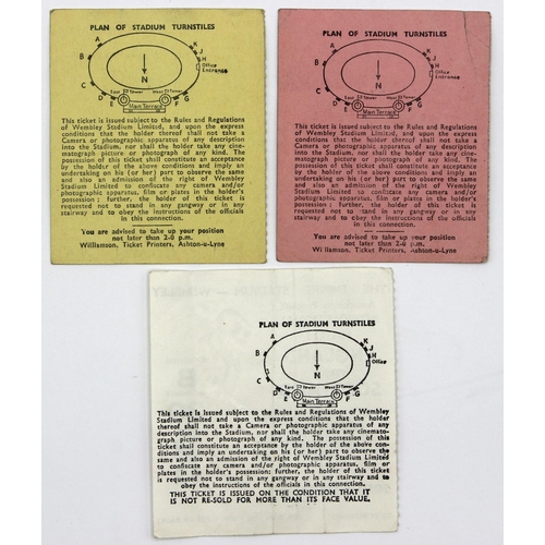 13 - Three England ticket stubs. Two England v Portugal October 25th 1961 Wembley and England v Scotland ... 