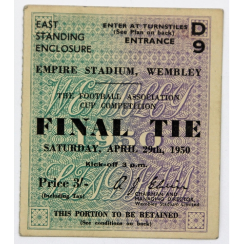 15 - 1950 FA Cup Final Ticket Arsenal v Liverpool. This is an original used ticket for the 1950 FA Cup fi... 