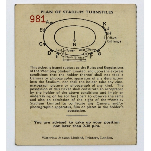 15 - 1950 FA Cup Final Ticket Arsenal v Liverpool. This is an original used ticket for the 1950 FA Cup fi... 